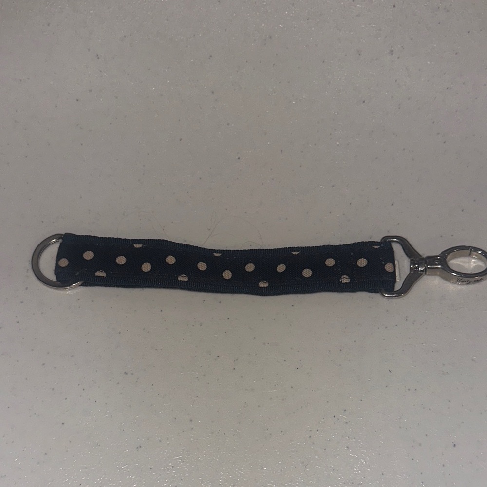 Thirty-One Navy Polka Dot Key Holder